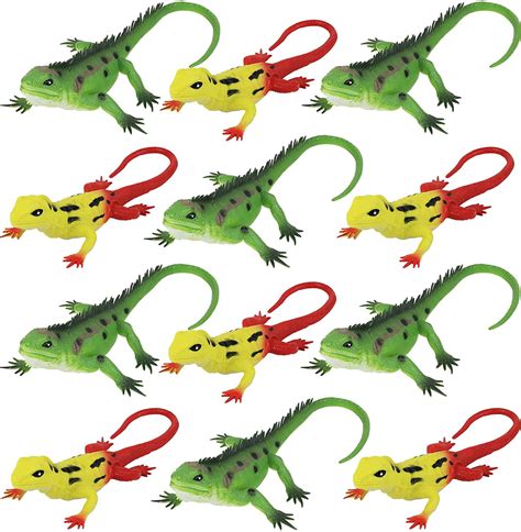 Click N’ Play Artificial Colorful Plastic Toy Iguana for Gifts Educational Toys for Kids ...