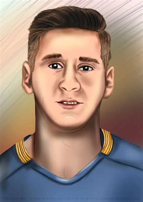 Learn How to Draw Lionel Messi (Footballers) Step by Step : Drawing Tutorials