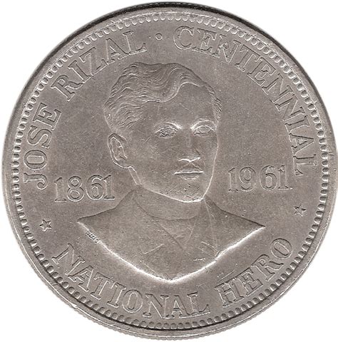 1 Peso (Birth of Dr. Jose Rizal) - Philippines – Numista