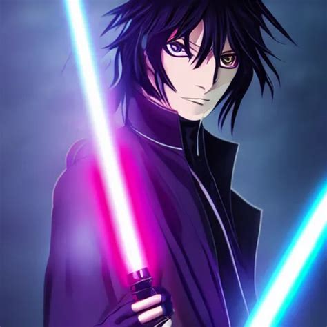 Lelouch Lamperouge holding a lightsaber, mysterious | Stable Diffusion ...