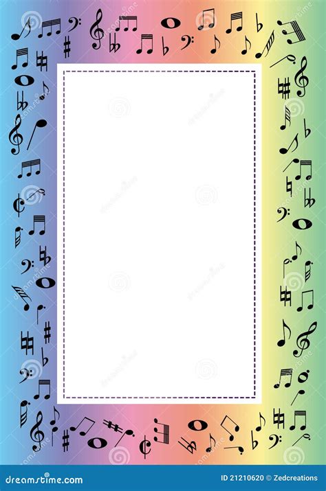 Music border stock vector. Illustration of funk, customer - 21210620