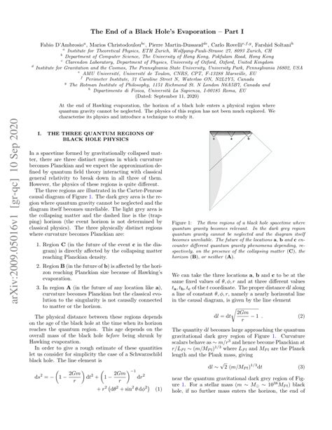 (PDF) The End of a Black Hole's Evaporation -- Part I