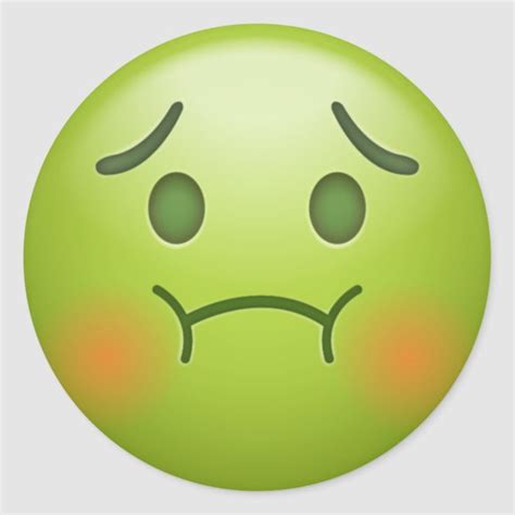 Sick note Emoji Face Classic Round Sticker | Zazzle | Emoji faces, Sick ...