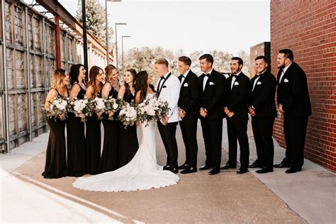 Black, White and Gold Wedding Color Combos 2023, Black Bridesmaid ...