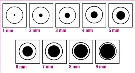 Free Printable Pupil Size Charts [PDF] & Actual Size, MM, Scale