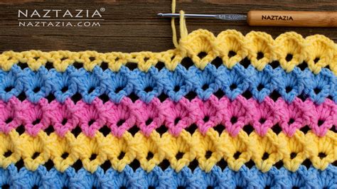 How to Crochet 3D Shell Stitch - Naztazia