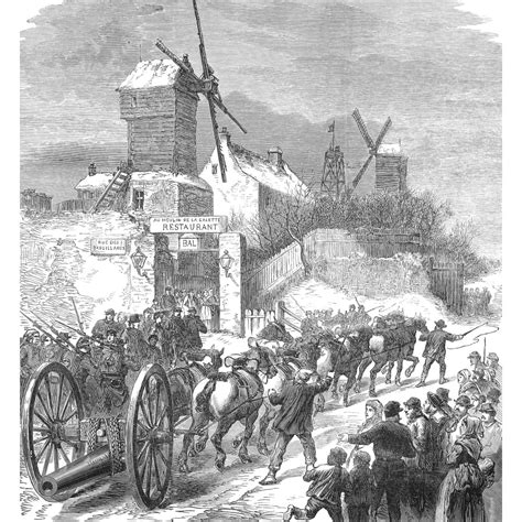 Siege Of Paris 1871 Nbringing The Ship Guns To The Buttes Of Montmartre ...