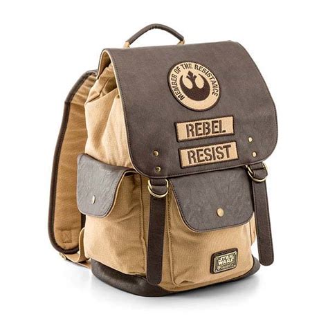 Star Wars Rebel Resist Leather and Canvas Backpack | Gadgetsin