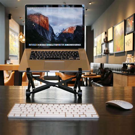 Laptop stand Foldable Computer Stand 8 levels Height Laptop Riser ...