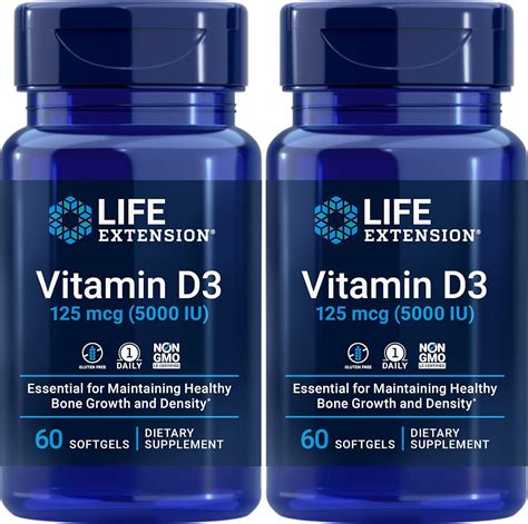 Amazon.com: Life Extension Vitamins & Supplements - Vitamin D3, 5000 IU ...