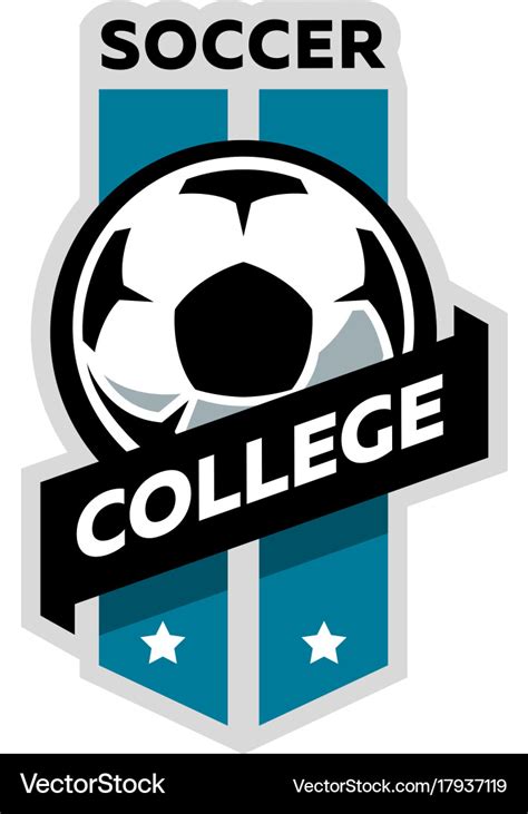 Soccer college logo Royalty Free Vector Image - VectorStock