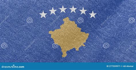 Kosovo Fabric Flag Cotton Material Wide Flags Stock Illustration ...