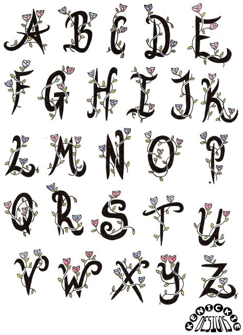 Tattoo Flash - Alphabet by kenickie1984 on DeviantArt