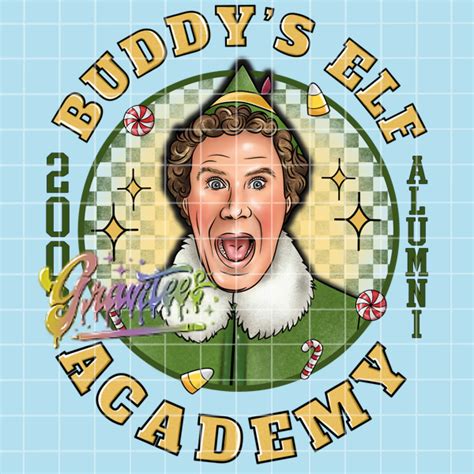 Buddy's Elf Academy Png, Elf Clipart, Trendy Christmas Clipart, Christ ...