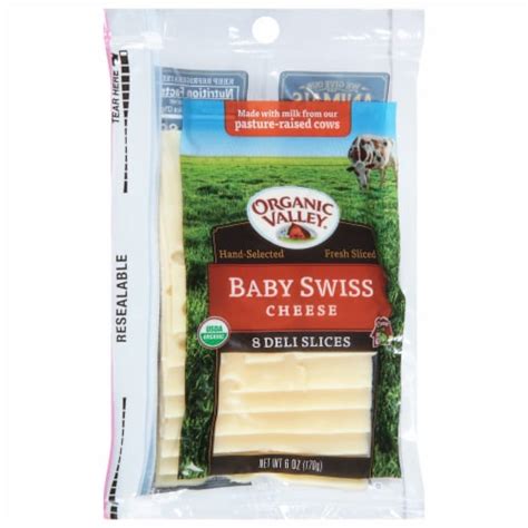 Organic Valley® Baby Swiss Sliced Cheese, 8 Slices / 6 oz - QFC