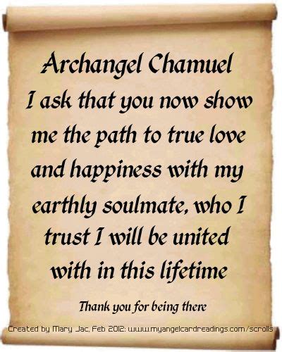 Archangel Chamuel shows path to true love & happiness with earthly soul ...