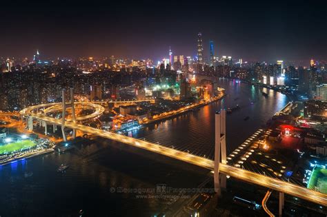 Night Aerial View, Shanghai, China – Songquan Photography