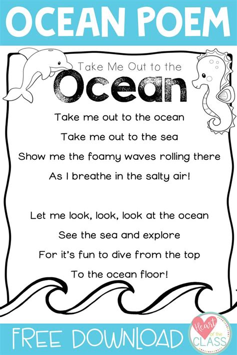 Free Ocean Poem | Ocean poem, Ocean unit, Ocean lesson plans