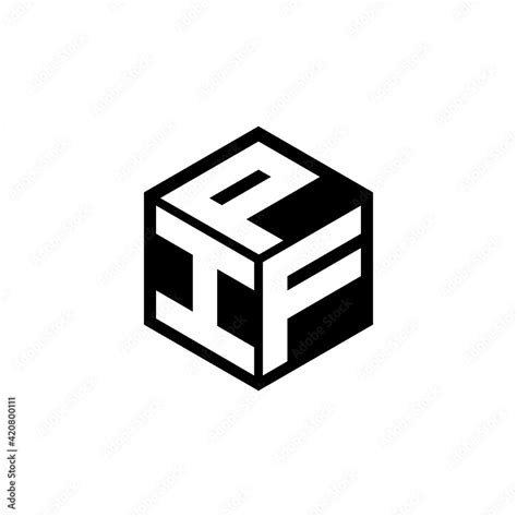 IFP letter logo design with white background in illustrator, cube logo ...