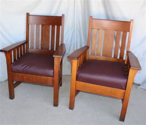 Bargain John's Antiques | Antique Pair of Mission Oak Arm Chairs ...