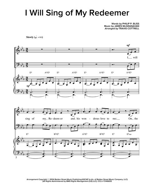 I Will Sing Of My Redeemer | Sheet Music Direct