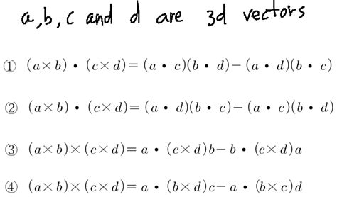 vectors - Equation of dot product and cross product - Mathematics Stack Exchange