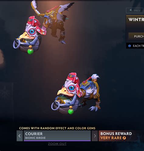 This very rare courier from the Dota Plus update is carrying a stout ...