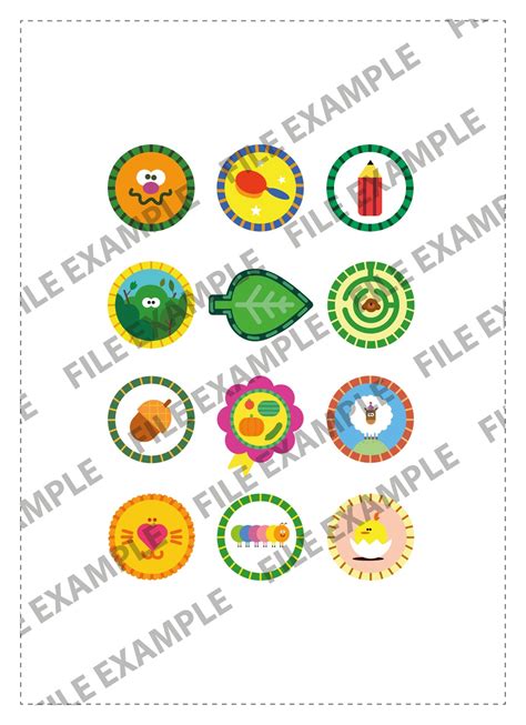 Hey Duggee Badges A3 File to Print - Etsy