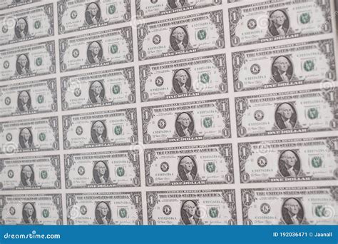 Printing American dollars stock image. Image of distribution - 192036471