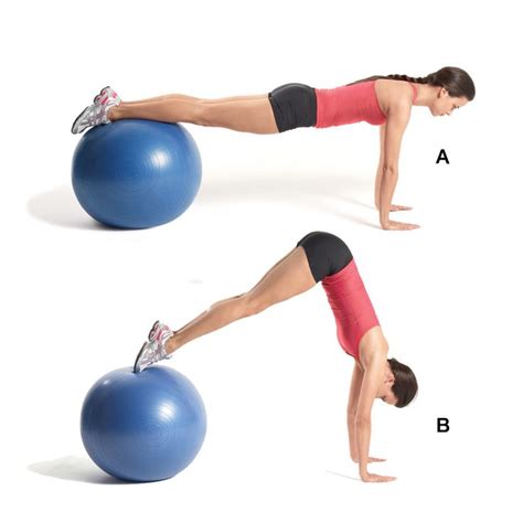 Exercise Ball Pike for core | Health & Fitness | Pinterest