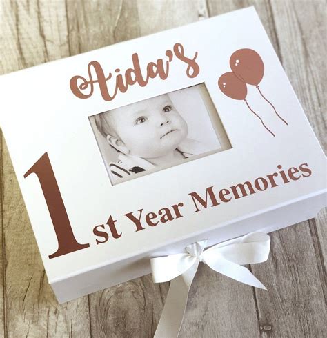 Personalised 1st Years Memory Box | 1st birthday gifts, Baby 1st ...