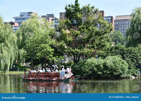 Swan Boats at the Public Garden in Boston, Massachusetts Editorial ...