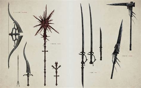 Bloodborne Weapons Concept Art