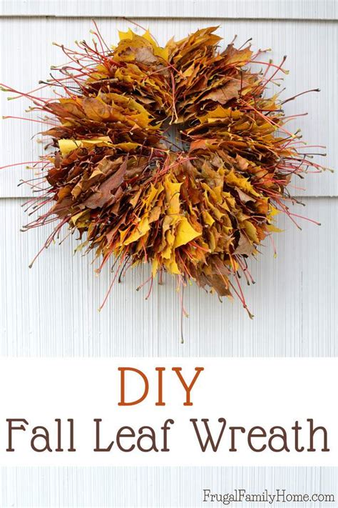 Easy Fall Decoration, DIY Leaf Wreath | Frugal Family Home