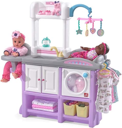 Step2 Love & Care Deluxe Baby Doll Nursery Playset for Kids, Compact Nursery Playset, Washer ...