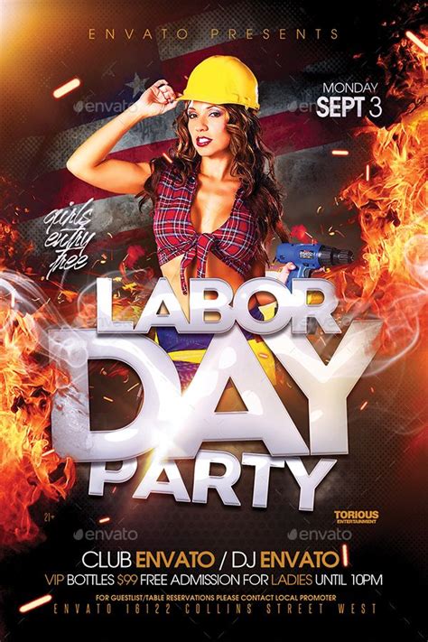 Labor Day Party Flyer Template | Party flyer, Flyer template, Flyer