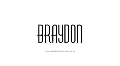 Braydon Name Tattoo Designs