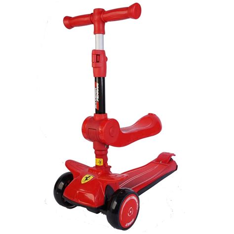 Buy Ferrari 3 in 1 Foldable Scooter Red FXK75 Online in UAE | Sharaf DG