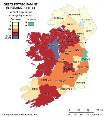 Ireland: population changes due to potato famine, 1841–1851 - Students ...