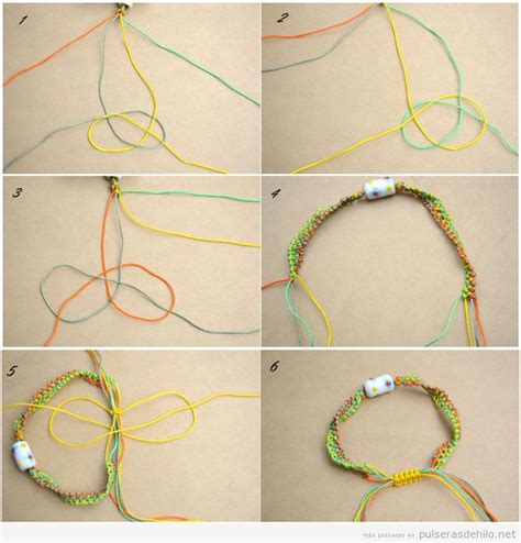 Tutorial para hacer una pulsera de macramé para principiantes - Pulseras de Hilo