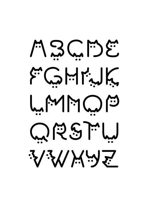 CAT font alphabet :: Behance