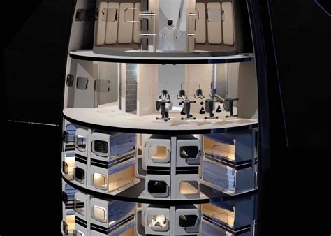 SpaceX Starship interior concept for 64 passengers