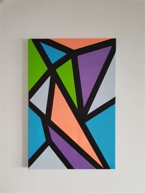 Geometric Abstract Painting, Painting by Ana Von Laff | Artmajeur