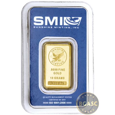 Buy 10 gram Gold Bar Sunshine Minting .9999 Fine 24kt (in Assay ...