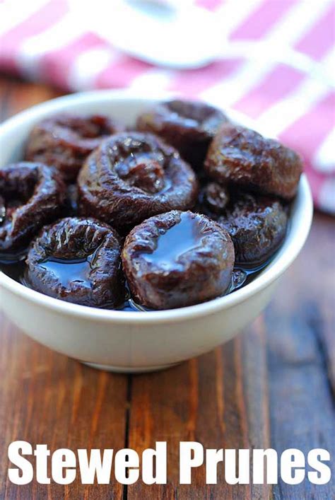 Stewed prunes are healthy and delicious. Even if you don't need constipation relief, you will ...