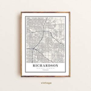 Richardson Texas Map Richardson TX Map Richardson City Map - Etsy