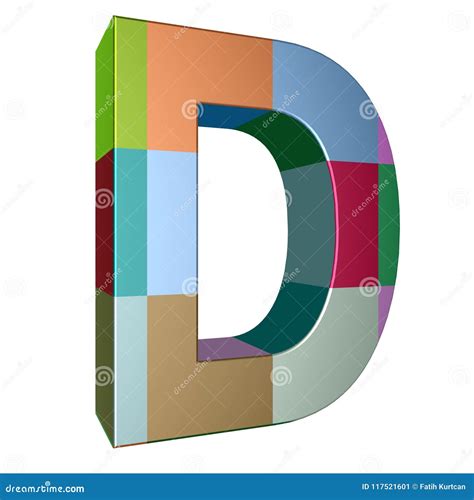 3d letter collection - D stock illustration. Illustration of bright - 117521601