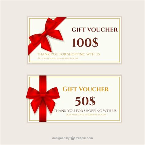 Free Vector | Gift vouchers pack