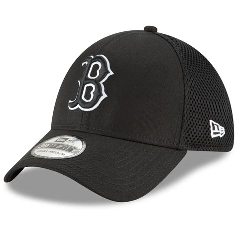 Men's Boston Red Sox New Era Black Neo 39THIRTY Unstructured Flex Hat