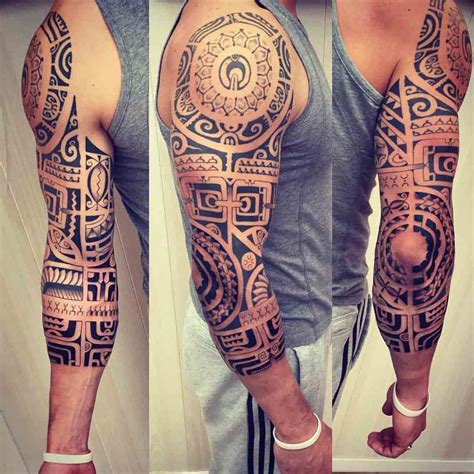 Polynesian Tattoo Full Sleeve - Printable Kids Entertainment